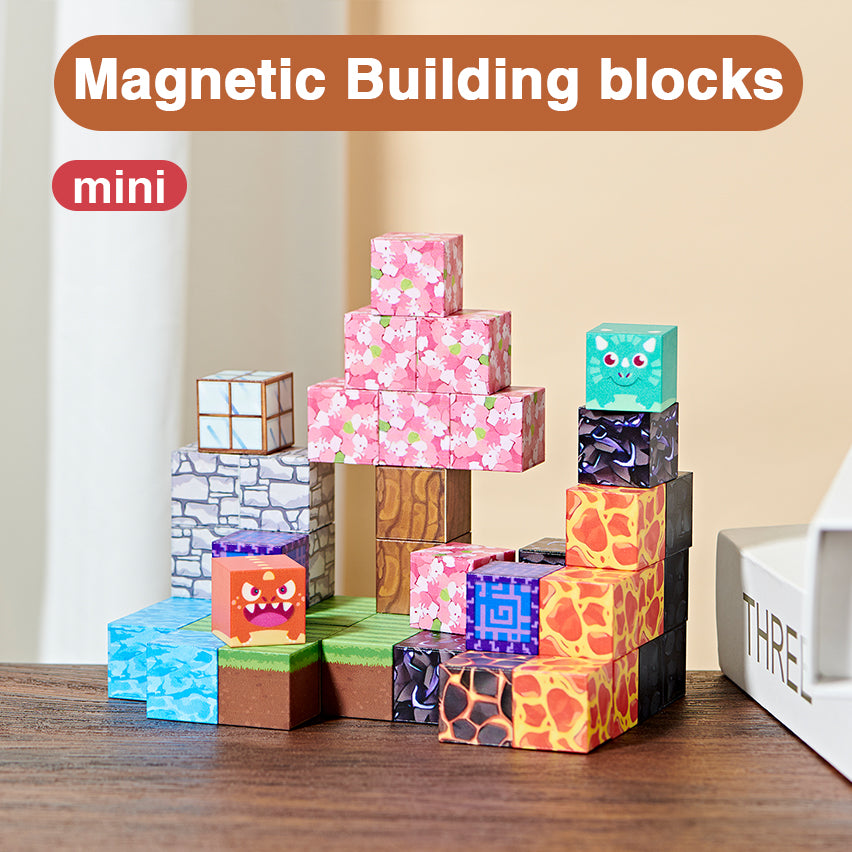 STEM Toys: Montessori Stacking Cubes - 50pcs Construction Toy Set