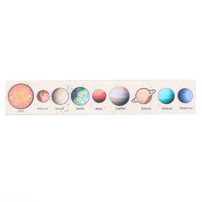 New Montessori Wooden Toys Eight Planets Puzzle Earth Sun Solar System Planets Planets Cognition Educational Toys Children Gifts