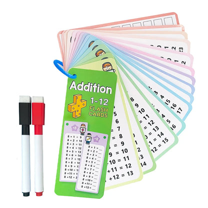 Math Flash Cards 0-12: Addition & Multiplication Learning Tool