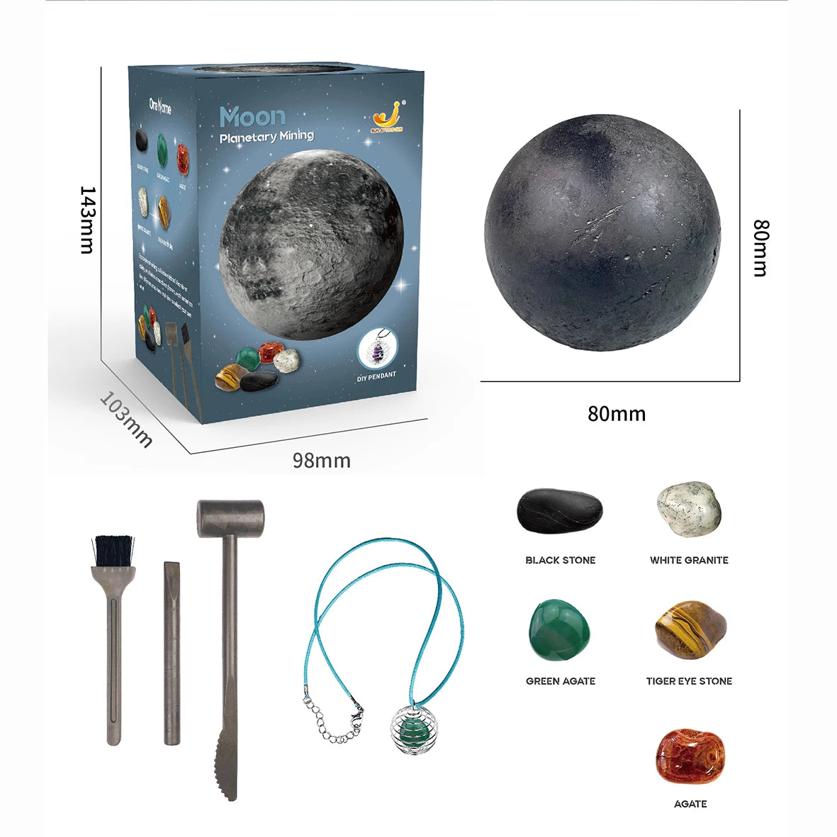 Science Kit Children's Archaeology Dig Kit - Solar System Gem Exploration
