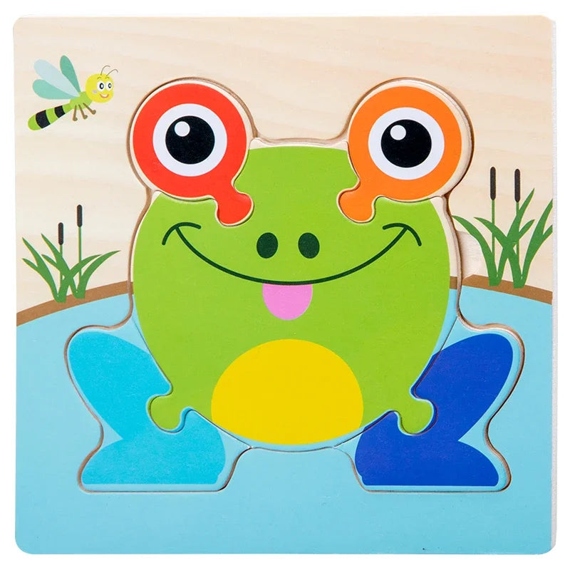 Baby Wooden 3D Puzzles: Educational Tangram Jigsaw Toys